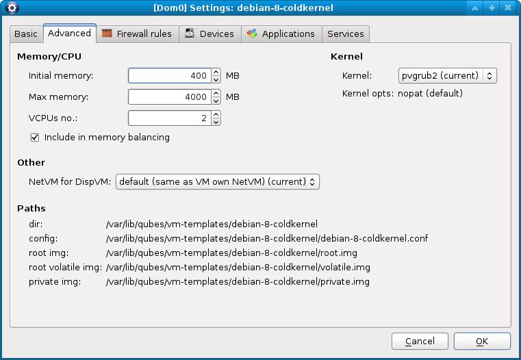 Qubes VM Manager