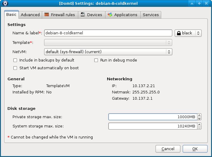 Qubes VM Manager